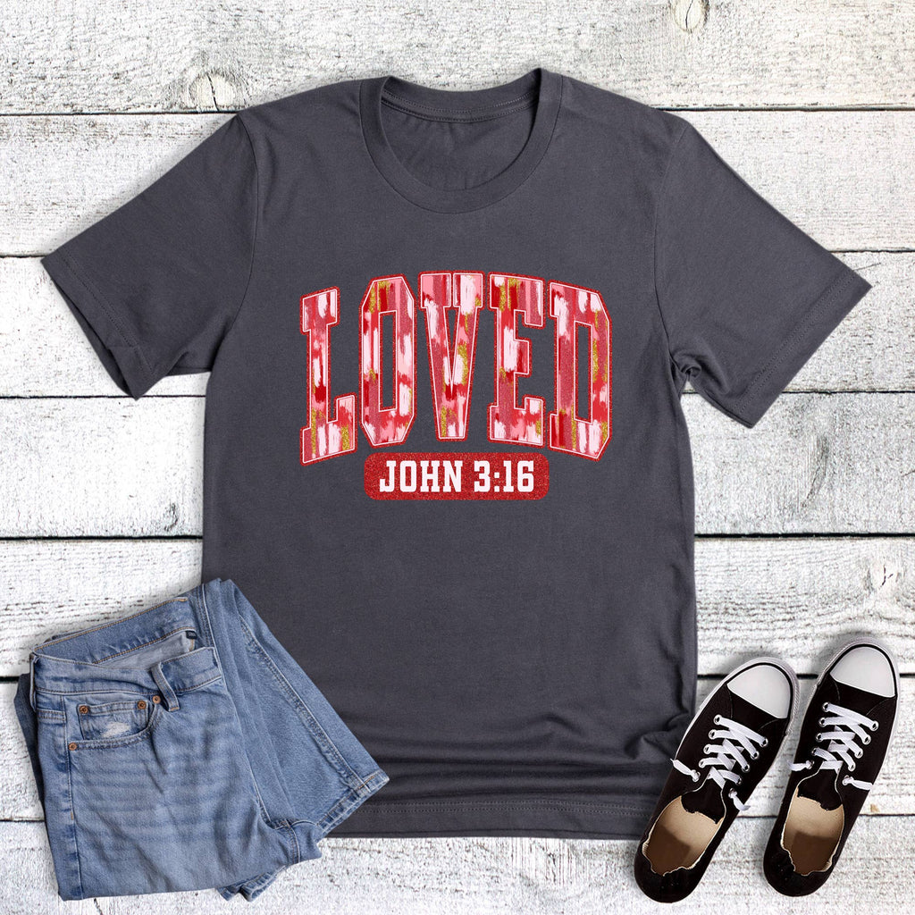 Valentine Faith Love Brushstroke Graphic - Adult & Kids T-Shirts, Sweatshirts & Hoodies apparel design preview 1