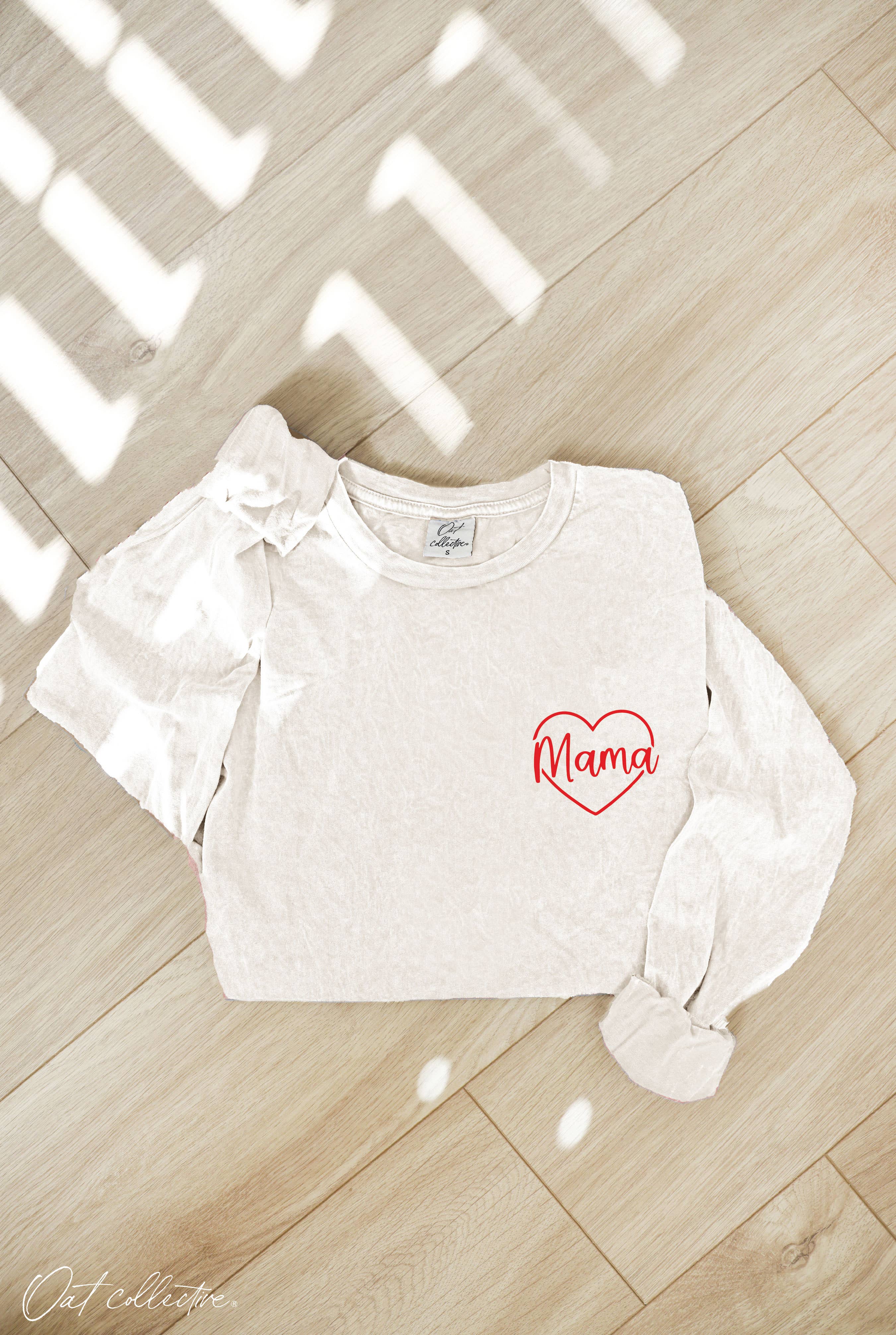 Mama Heart Mineral Washed Graphic - Adult & Kids T-Shirts, Sweatshirts & Hoodies apparel design preview 1