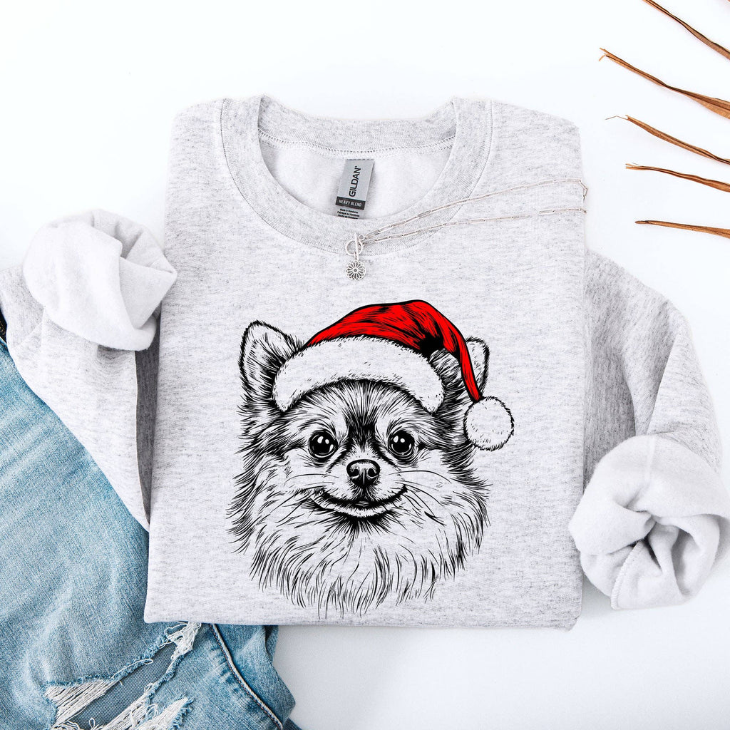 Pomeranian, Santa, Dog, Christmas, Lover, Pet - Adult & Kids T-Shirts, Sweatshirts & Hoodies apparel design preview 1