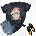 Merry Christmas Santa Pink Mineral Wash Graphic - Adult & Kids T-Shirts, Sweatshirts & Hoodies apparel design preview 1