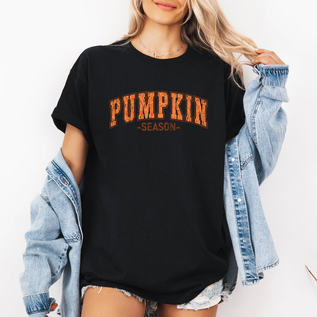 Pumpkin Season Classic Varsity Halloween Fall Autumn - Adult & Kids T-Shirts, Sweatshirts & Hoodies apparel design preview 1