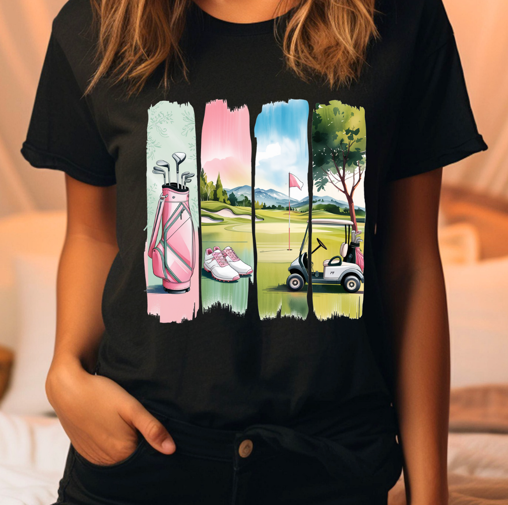 Watercolor Golf - Adult & Kids T-Shirts, Sweatshirts & Hoodies apparel design preview 1