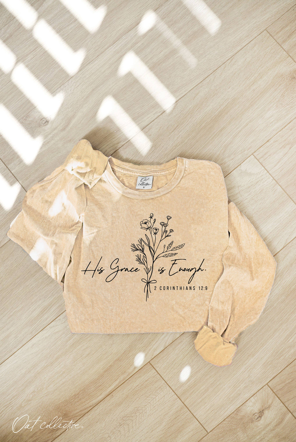 His Grace Is Enough Mineral Washed Graphic - Adult & Kids T-Shirts, Sweatshirts & Hoodies apparel design preview 1