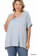 [Plus Size] Brushed Dty Vneck Top - Adult & Kids T-Shirts, Sweatshirts & Hoodies apparel design preview 1