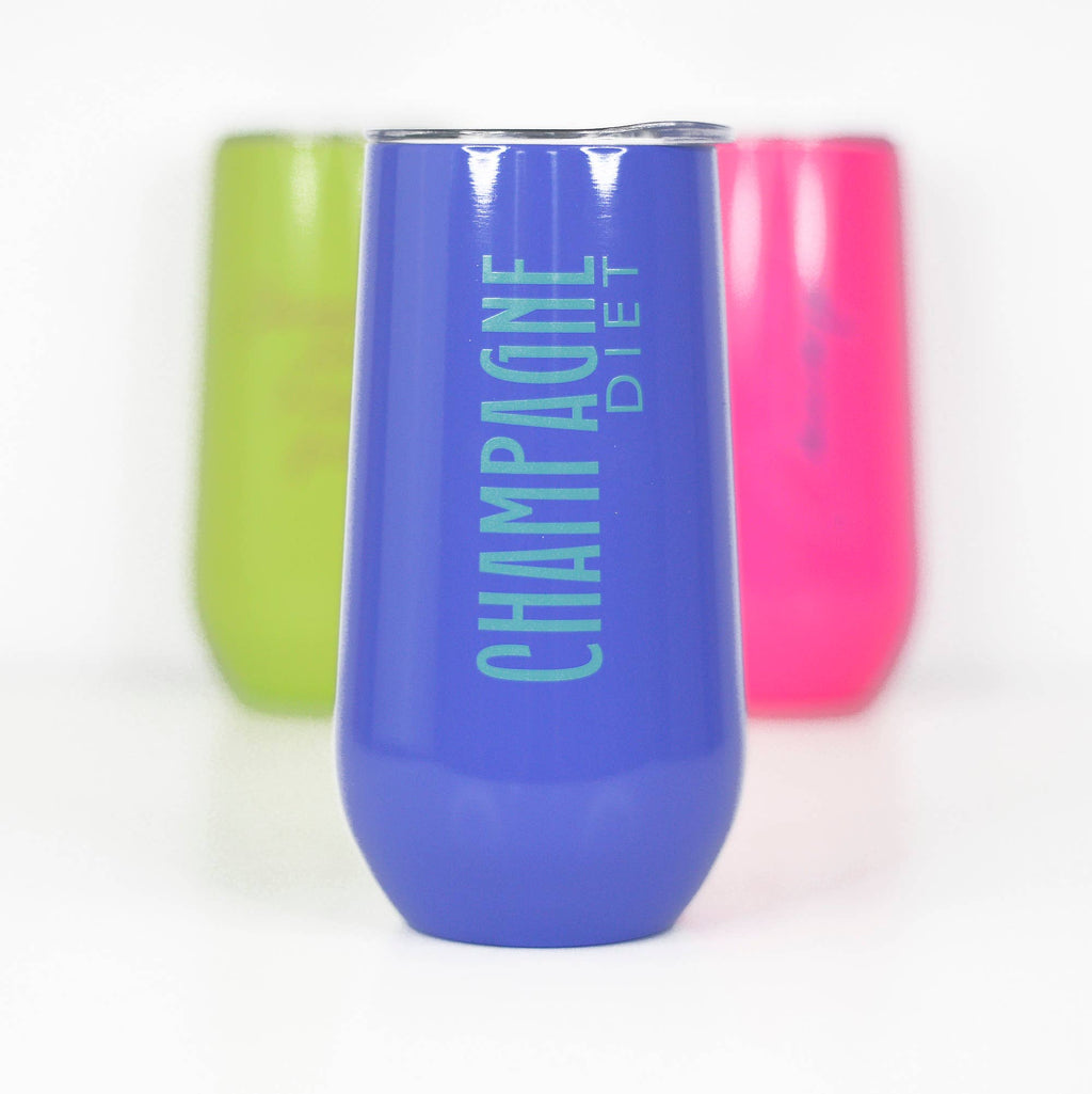 Champagne Diet Neon Stainless Tumbler - Adult & Kids T-Shirts, Sweatshirts & Hoodies apparel design preview 1