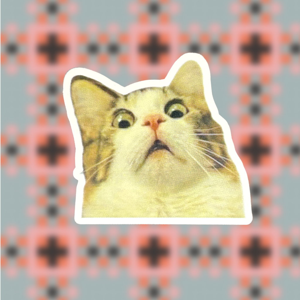Scaredy Cat Sticker - Adult & Kids T-Shirts, Sweatshirts & Hoodies apparel design preview 1