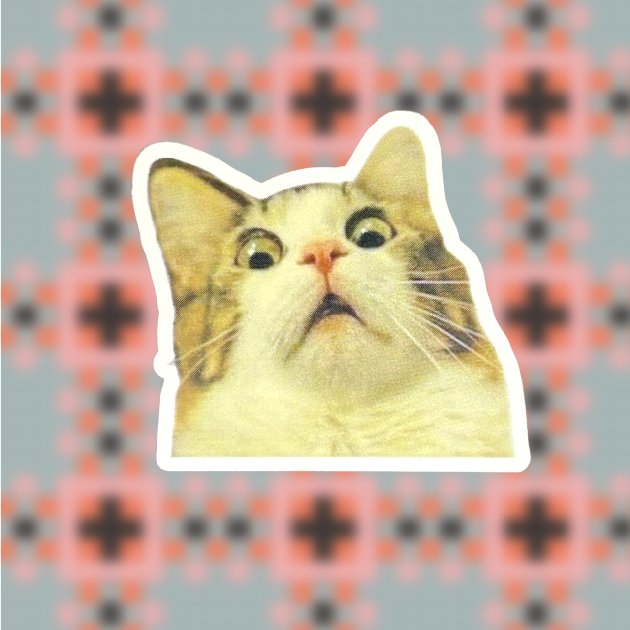Scaredy Cat Sticker - Adult & Kids T-Shirts, Sweatshirts & Hoodies apparel design preview 1