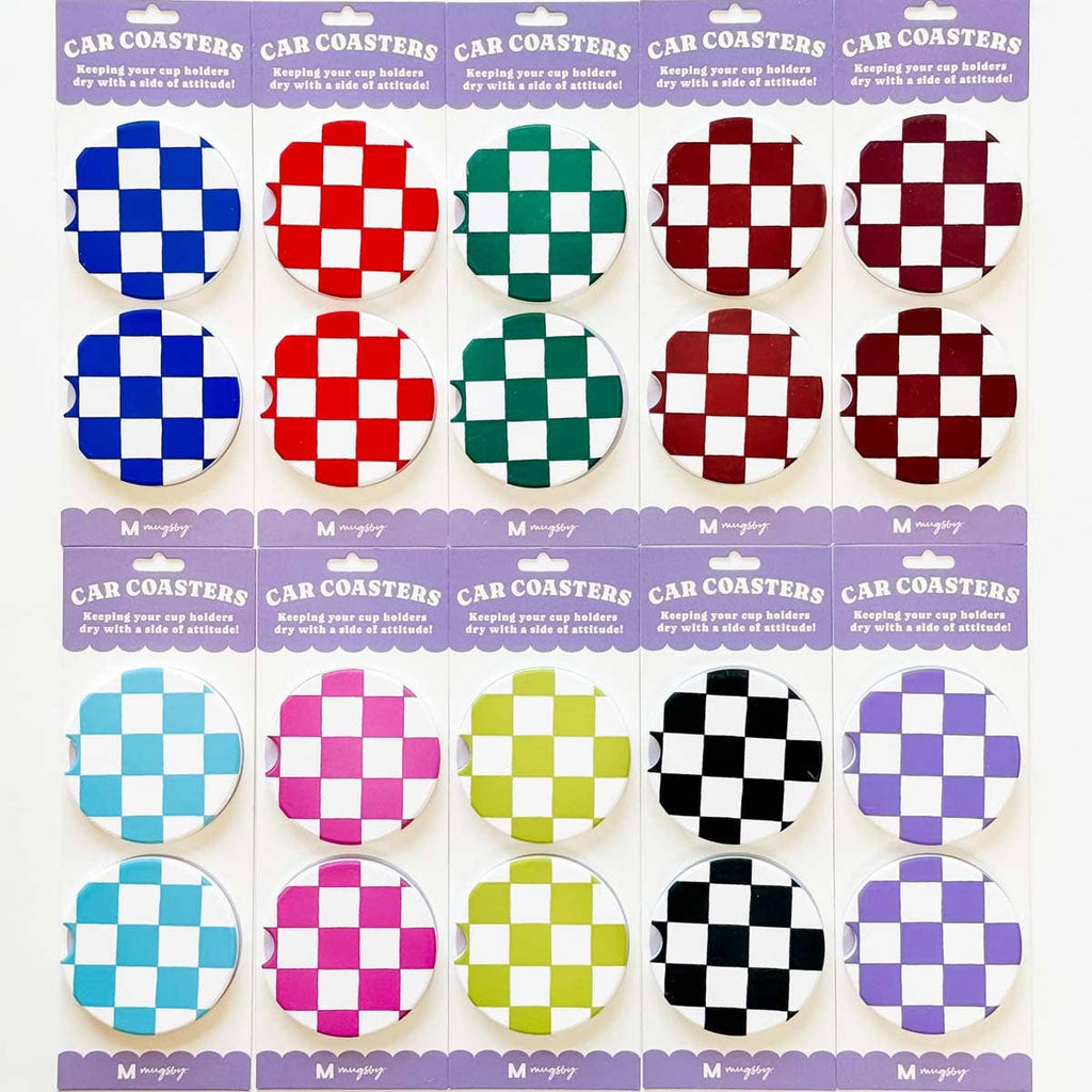 Checkered Car Coasters, Summer, Game Day, - Adult & Kids T-Shirts, Sweatshirts & Hoodies apparel design preview 1