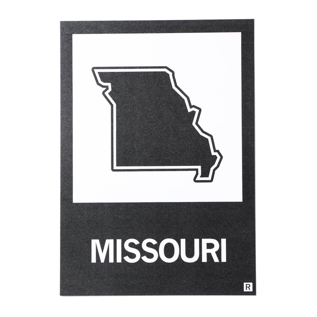 Missouri Outline Postcard - Adult & Kids T-Shirts, Sweatshirts & Hoodies apparel design preview 1