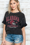Women Football Graphic Print Mineral Wash Oversize - Adult & Kids T-Shirts, Sweatshirts & Hoodies apparel design preview 1