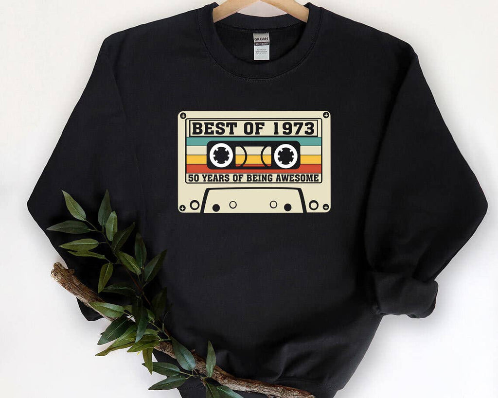 Best of 1973 50th Birthday Cassette Tape - Adult & Kids T-Shirts, Sweatshirts & Hoodies apparel design preview 1