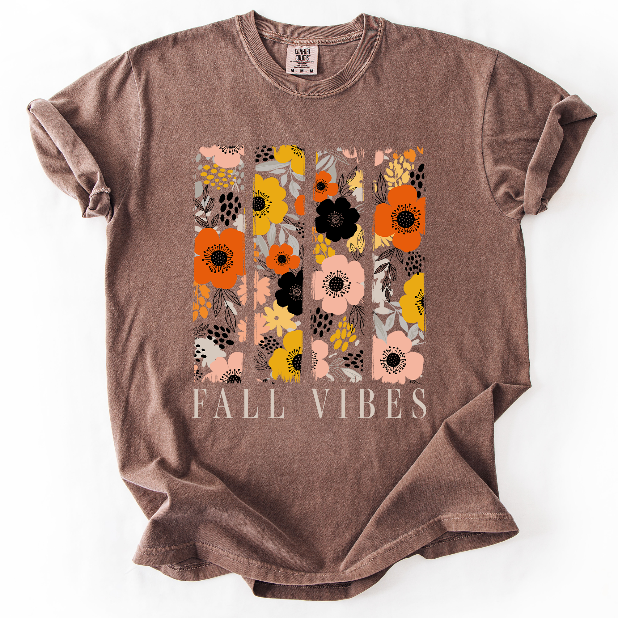 Fall Vibes, Floral Stripes, Beautiful Autumn - Adult & Kids T-Shirts, Sweatshirts & Hoodies apparel design preview 1
