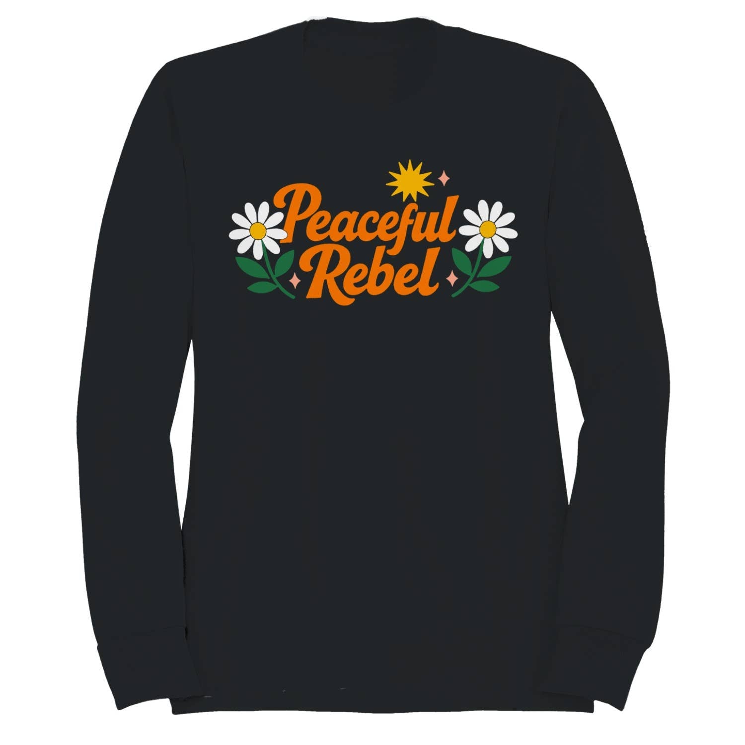 Peaceful Rebel Retro Women's - Adult & Kids T-Shirts, Sweatshirts & Hoodies apparel design preview 1