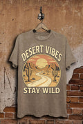 Desert Vibes Stay Wild Graphic Top - Adult & Kids T-Shirts, Sweatshirts & Hoodies apparel design preview 1