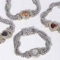 Cz Heart Charm 3 Layered Box Chain Bracelet - Adult & Kids T-Shirts, Sweatshirts & Hoodies apparel design preview 1