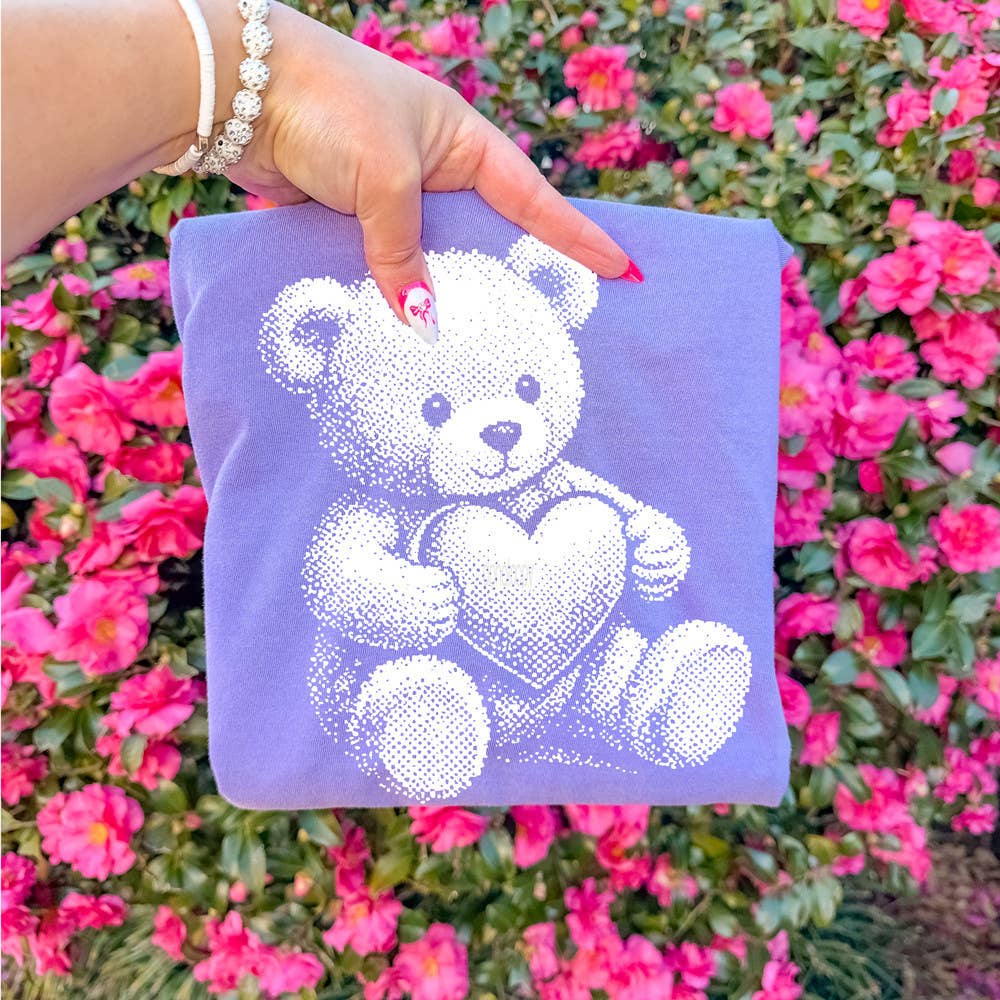 Halftone Heart Teddy Bear - Adult & Kids T-Shirts, Sweatshirts & Hoodies apparel design preview 1