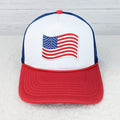 American Flag Red White and Blue Trucker Cap - Adult & Kids T-Shirts, Sweatshirts & Hoodies apparel design preview 1