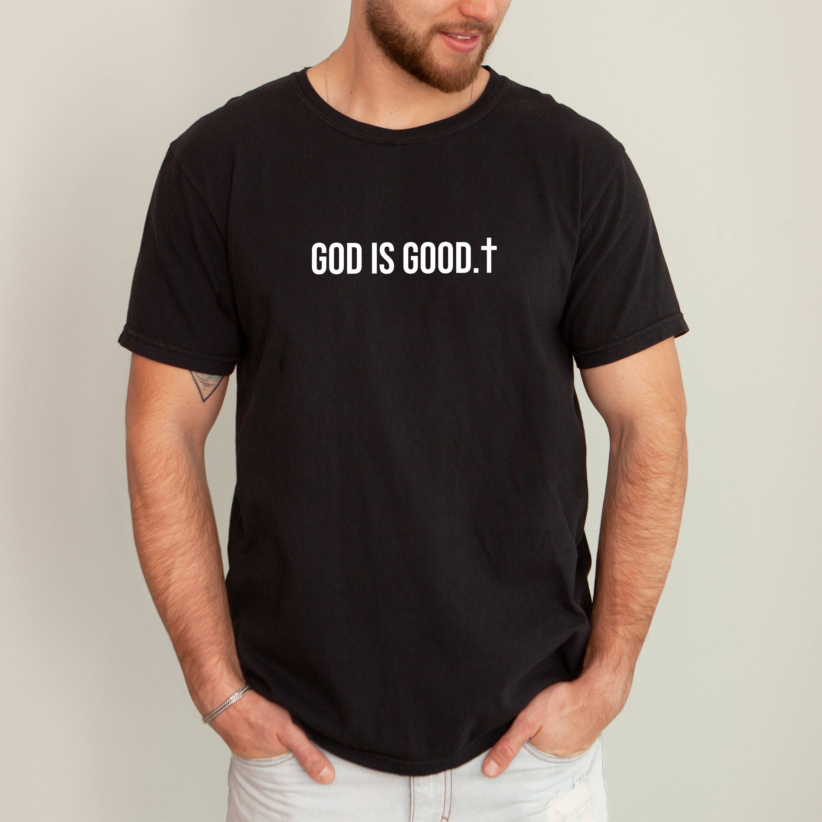 God Is Good, Minimalist, Jesus, Christian, Religious - Adult & Kids T-Shirts, Sweatshirts & Hoodies apparel design preview 1