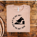 If the Dirt Ain't Flying Barrell Racing Graphic - Adult & Kids T-Shirts, Sweatshirts & Hoodies apparel design preview 1