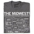 Midwest Map - Adult & Kids T-Shirts, Sweatshirts & Hoodies apparel design preview 1