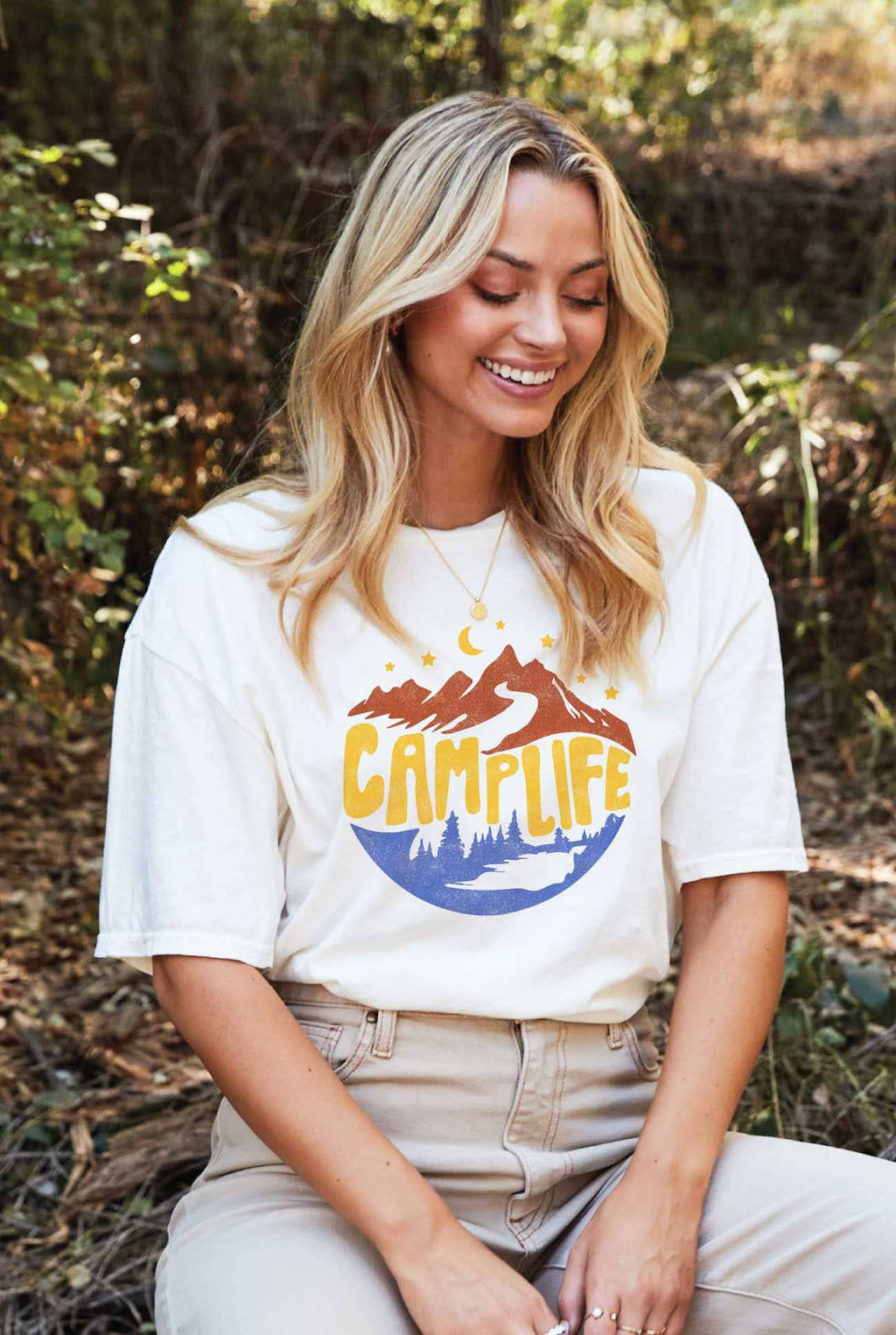 Camp Life Mineral Washed Graphic Top - Adult & Kids T-Shirts, Sweatshirts & Hoodies apparel design preview 1