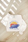 Boat Waves Mineral Washed Graphic - Adult & Kids T-Shirts, Sweatshirts & Hoodies apparel design preview 1