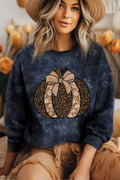 Leopard Flower Pumpkin Mineral Graphic Brushed - Adult & Kids T-Shirts, Sweatshirts & Hoodies apparel design preview 1