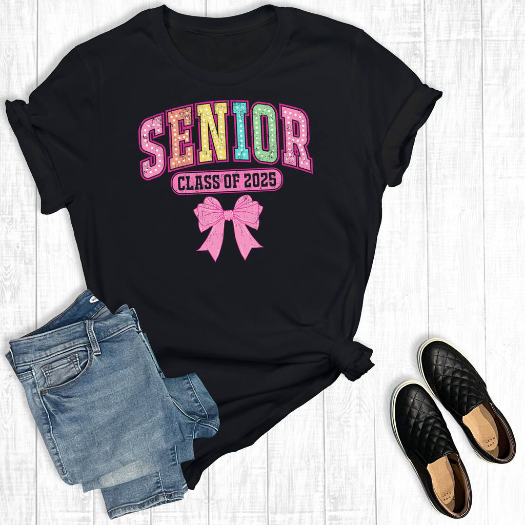 Senior 2025 Coquette Bow Graphic - Adult & Kids T-Shirts, Sweatshirts & Hoodies apparel design preview 1