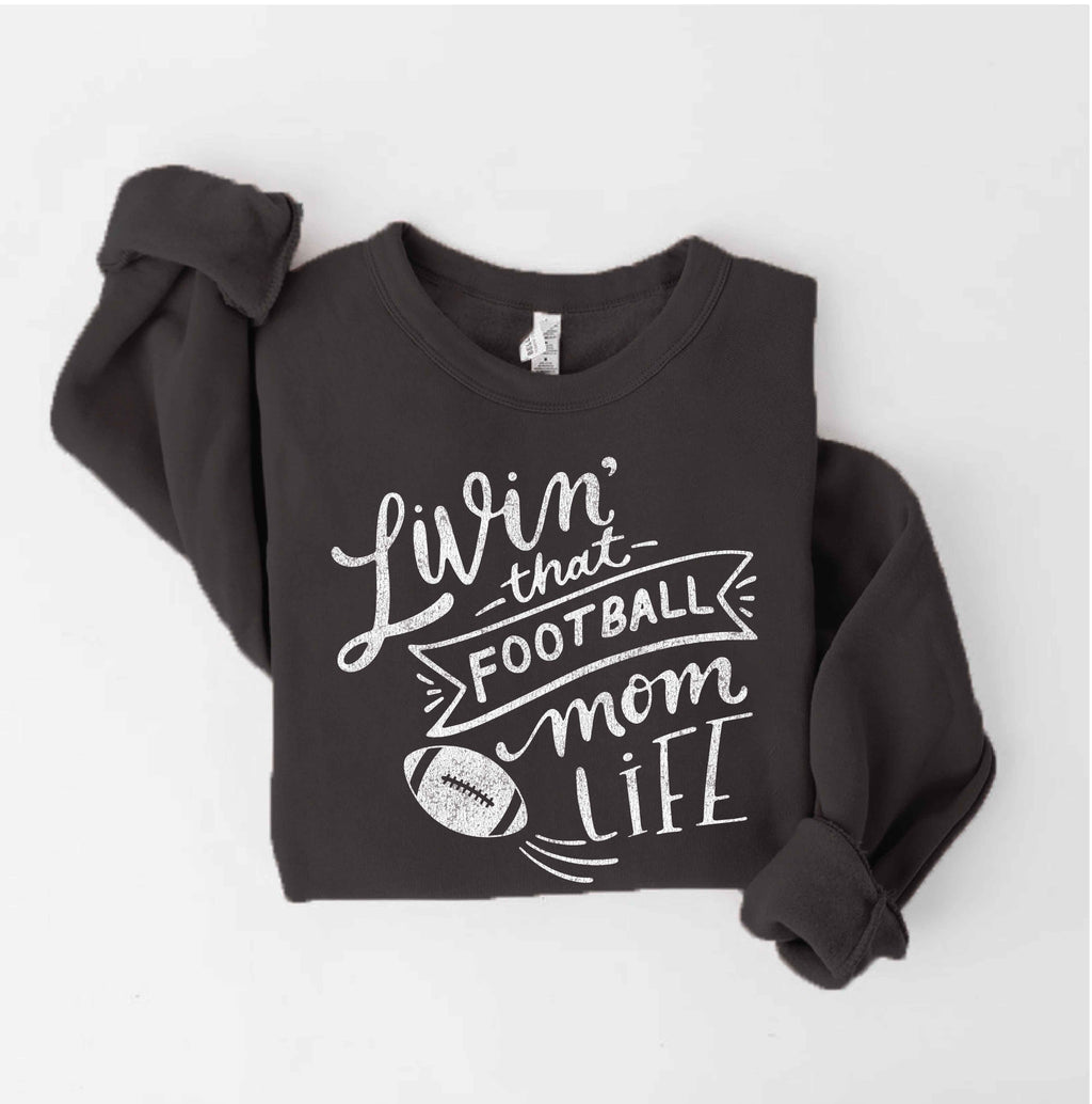 Livin' That Football Mom Life - Adult & Kids T-Shirts, Sweatshirts & Hoodies apparel design preview 1
