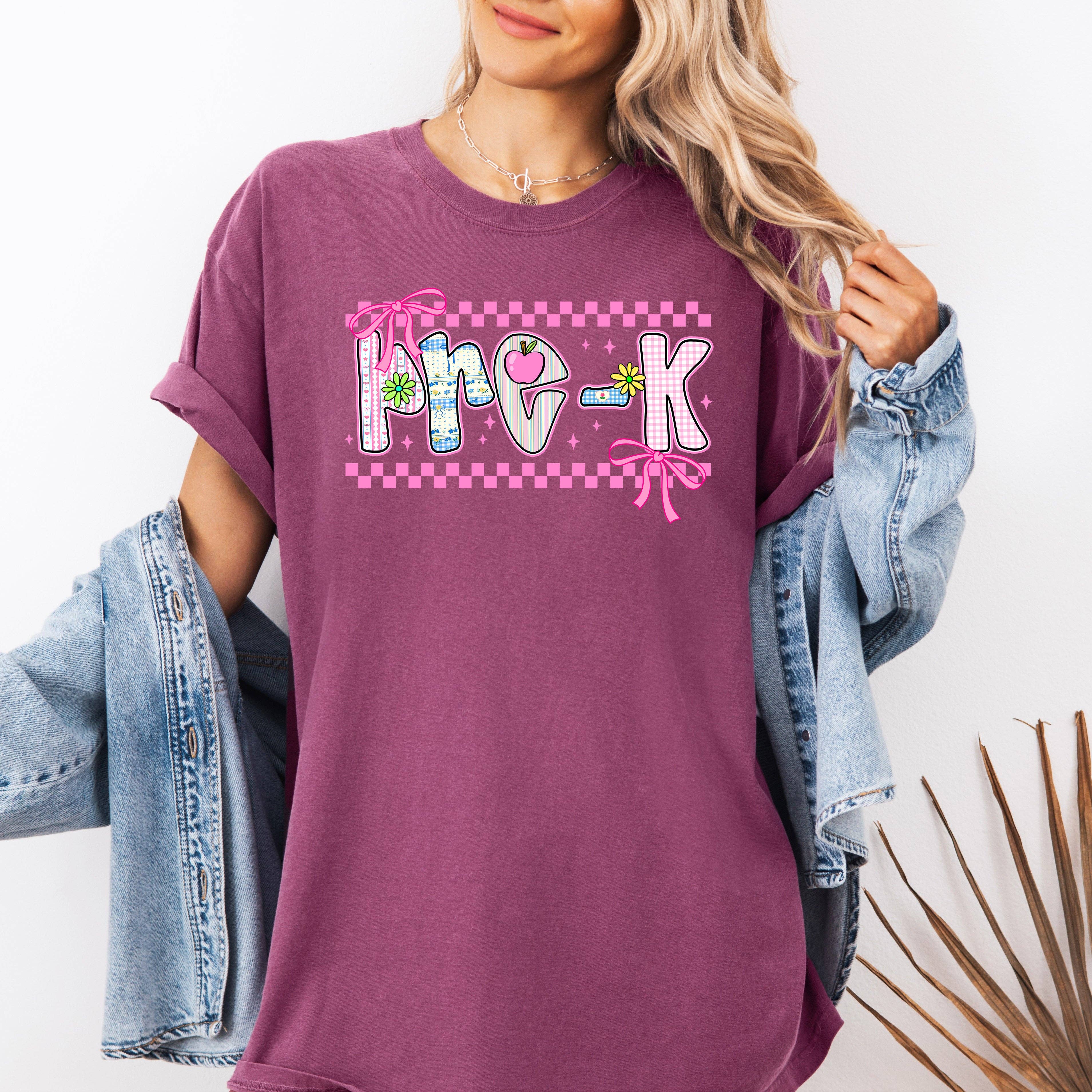 Pre-K Teacher, Back To School, First Day of - Adult & Kids T-Shirts, Sweatshirts & Hoodies apparel design preview 1