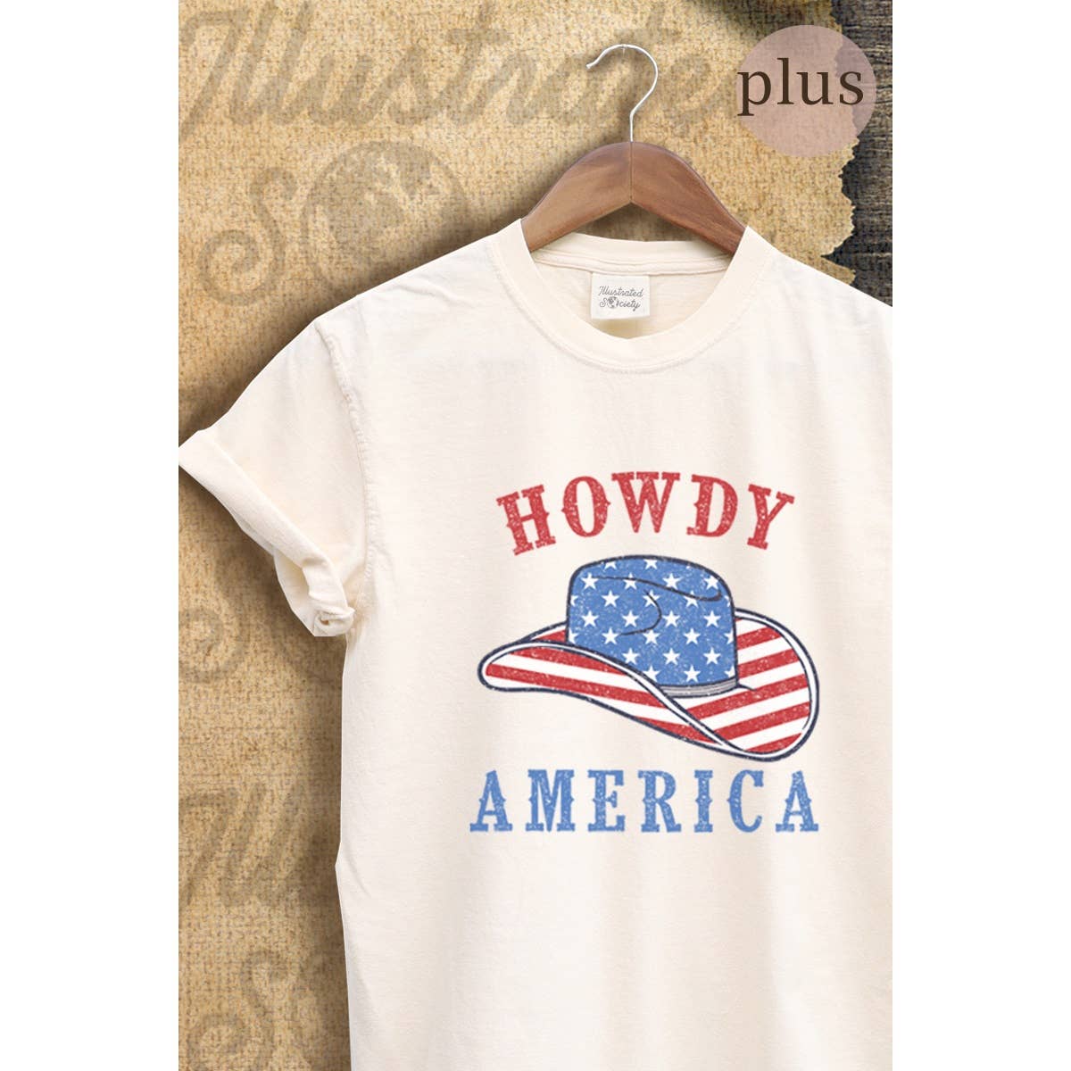 Howdy America Vintage Graphic Plus - Adult & Kids T-Shirts, Sweatshirts & Hoodies apparel design preview 1