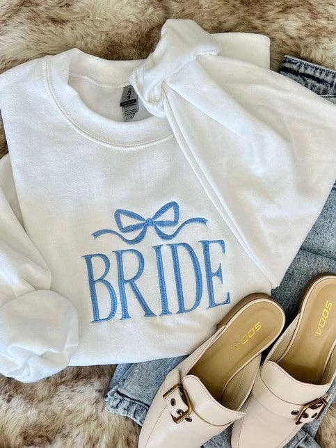 Bride Coquette Bow Embroidered - Adult & Kids T-Shirts, Sweatshirts & Hoodies apparel design preview 1