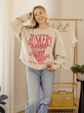 Nebraska Huskers Big Basketball Sand Thrifted - Adult & Kids T-Shirts, Sweatshirts & Hoodies apparel design preview 1