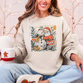Santa and Snowman, Christmas, Vintage, Retro, - Adult & Kids T-Shirts, Sweatshirts & Hoodies apparel design preview 1