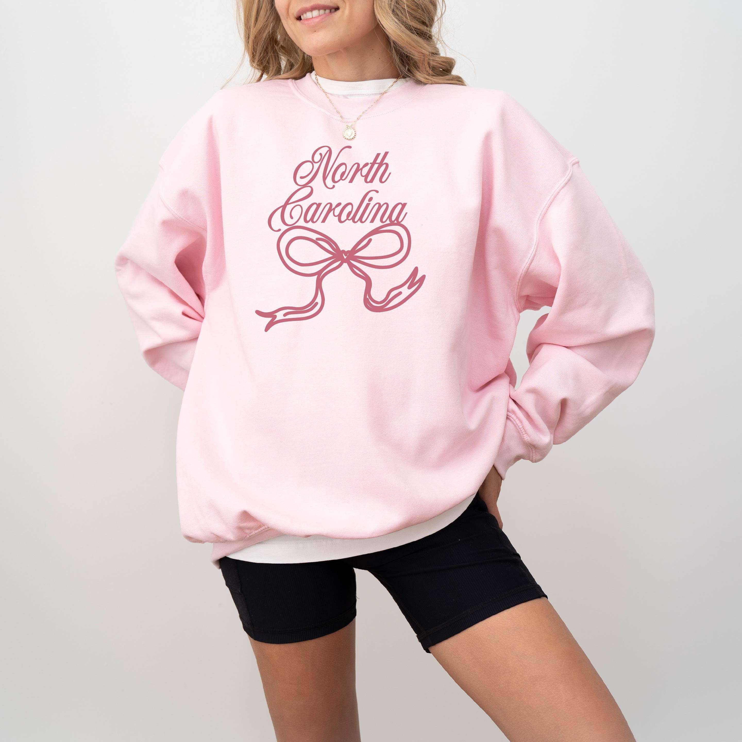 Bow North Carolina Coquette, Girly - Adult & Kids T-Shirts, Sweatshirts & Hoodies apparel design preview 1