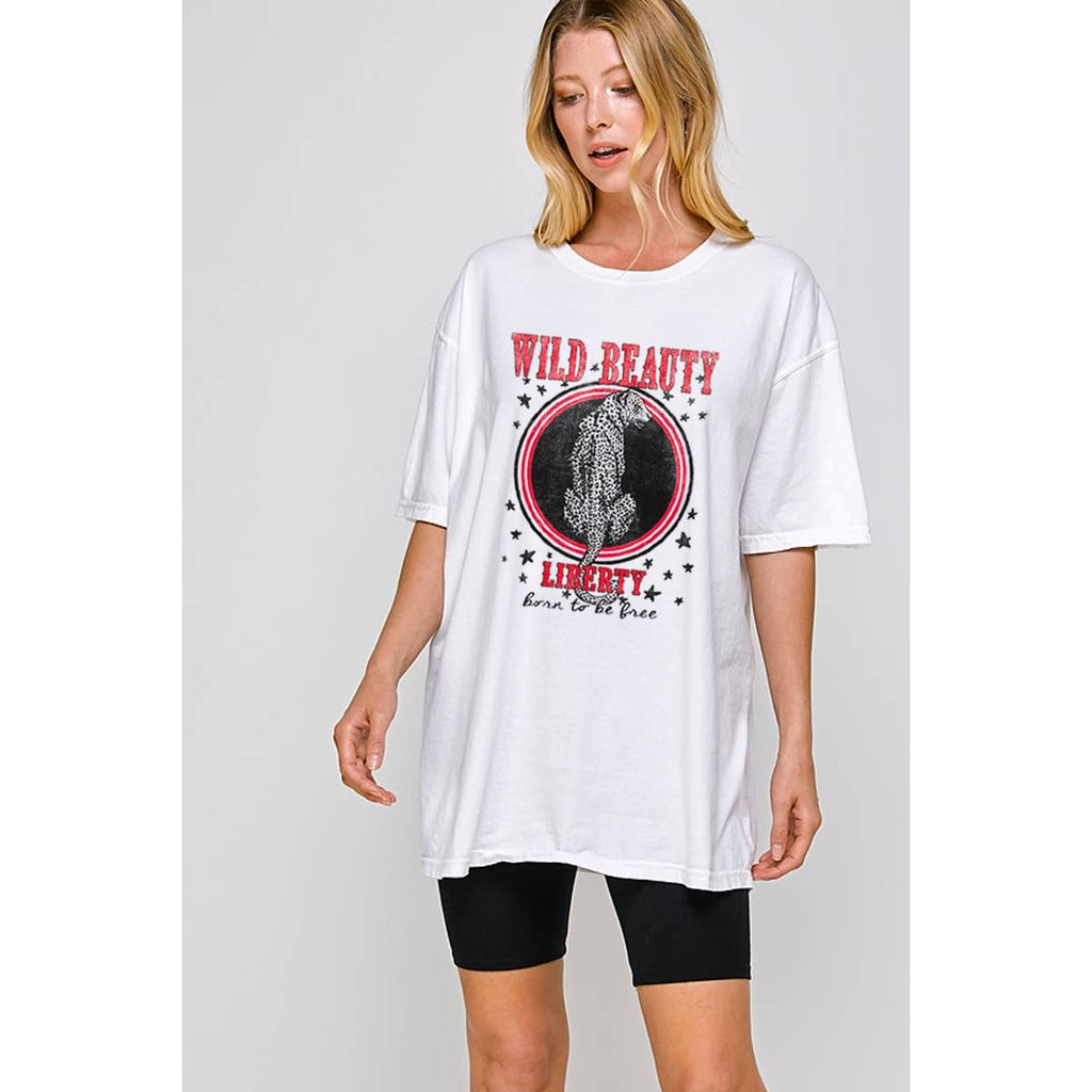 Wild Beauty Vintage Graphic Oversized - Adult & Kids T-Shirts, Sweatshirts & Hoodies apparel design preview 1