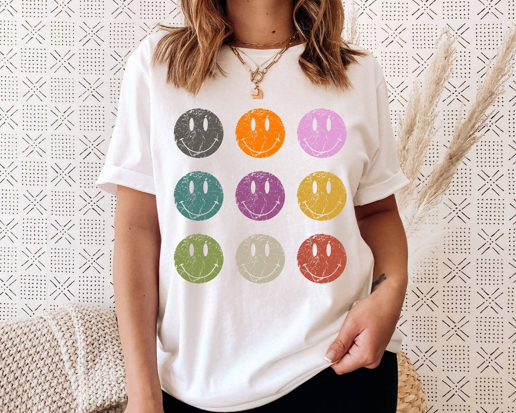 Happy Face Grid - Adult & Kids T-Shirts, Sweatshirts & Hoodies apparel design preview 1