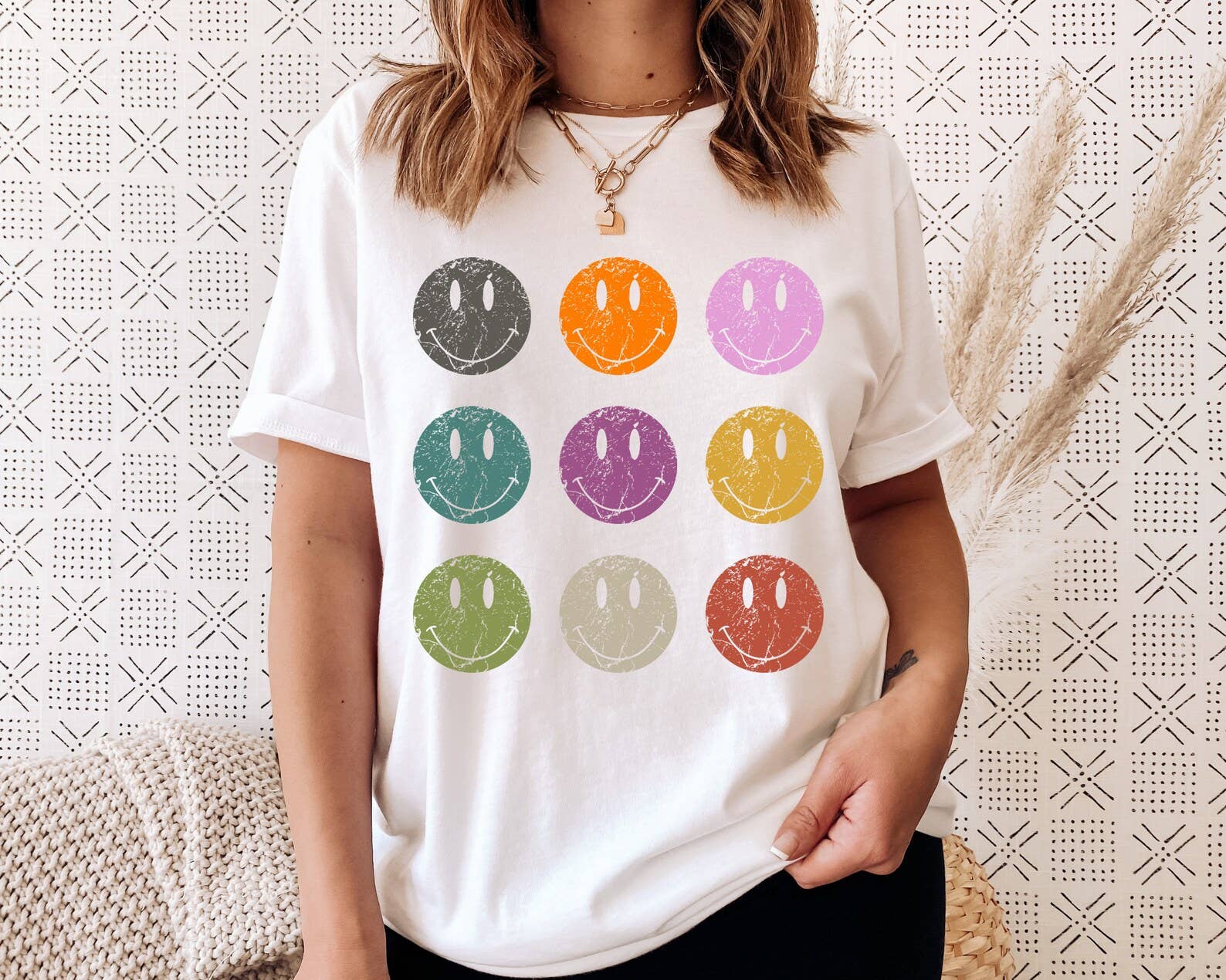 Happy Face Grid - Adult & Kids T-Shirts, Sweatshirts & Hoodies apparel design preview 1
