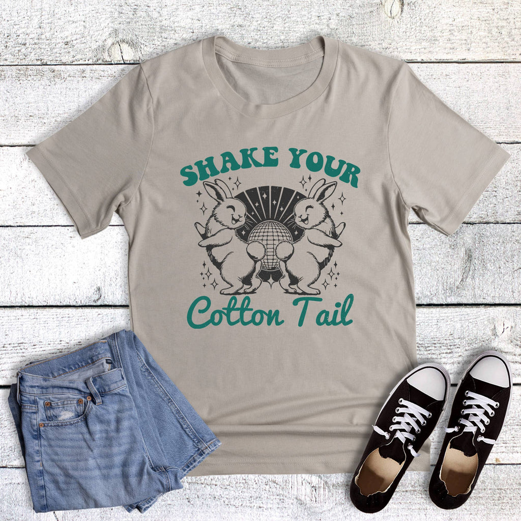 Easter Funny Shake Your Cotton Tail Graphic - Adult & Kids T-Shirts, Sweatshirts & Hoodies apparel design preview 1