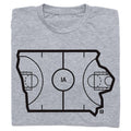 Iowa Outline Basketball - Adult & Kids T-Shirts, Sweatshirts & Hoodies apparel design preview 1