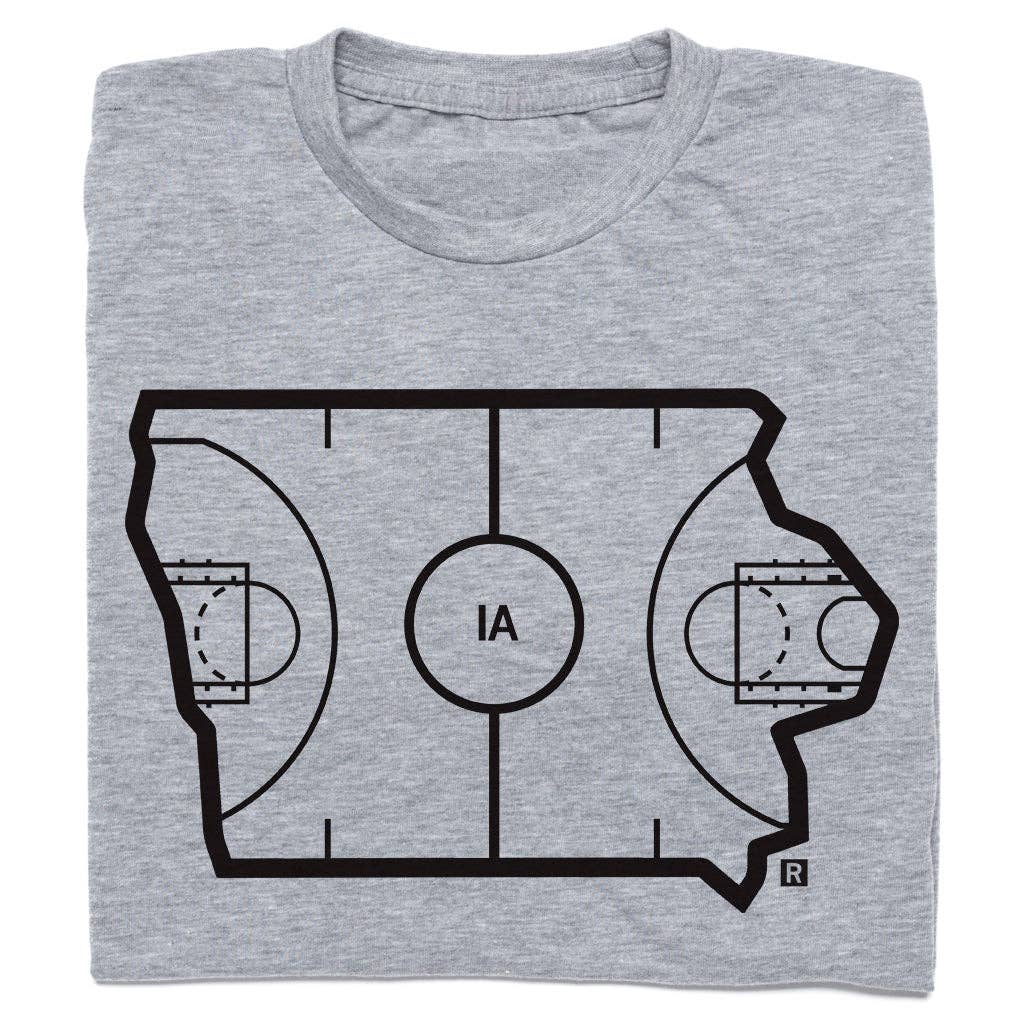 Iowa Outline Basketball - Adult & Kids T-Shirts, Sweatshirts & Hoodies apparel design preview 1