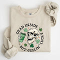 Dead Inside But Feeling Lucky, St Patrick's Day - Adult & Kids T-Shirts, Sweatshirts & Hoodies apparel design preview 1