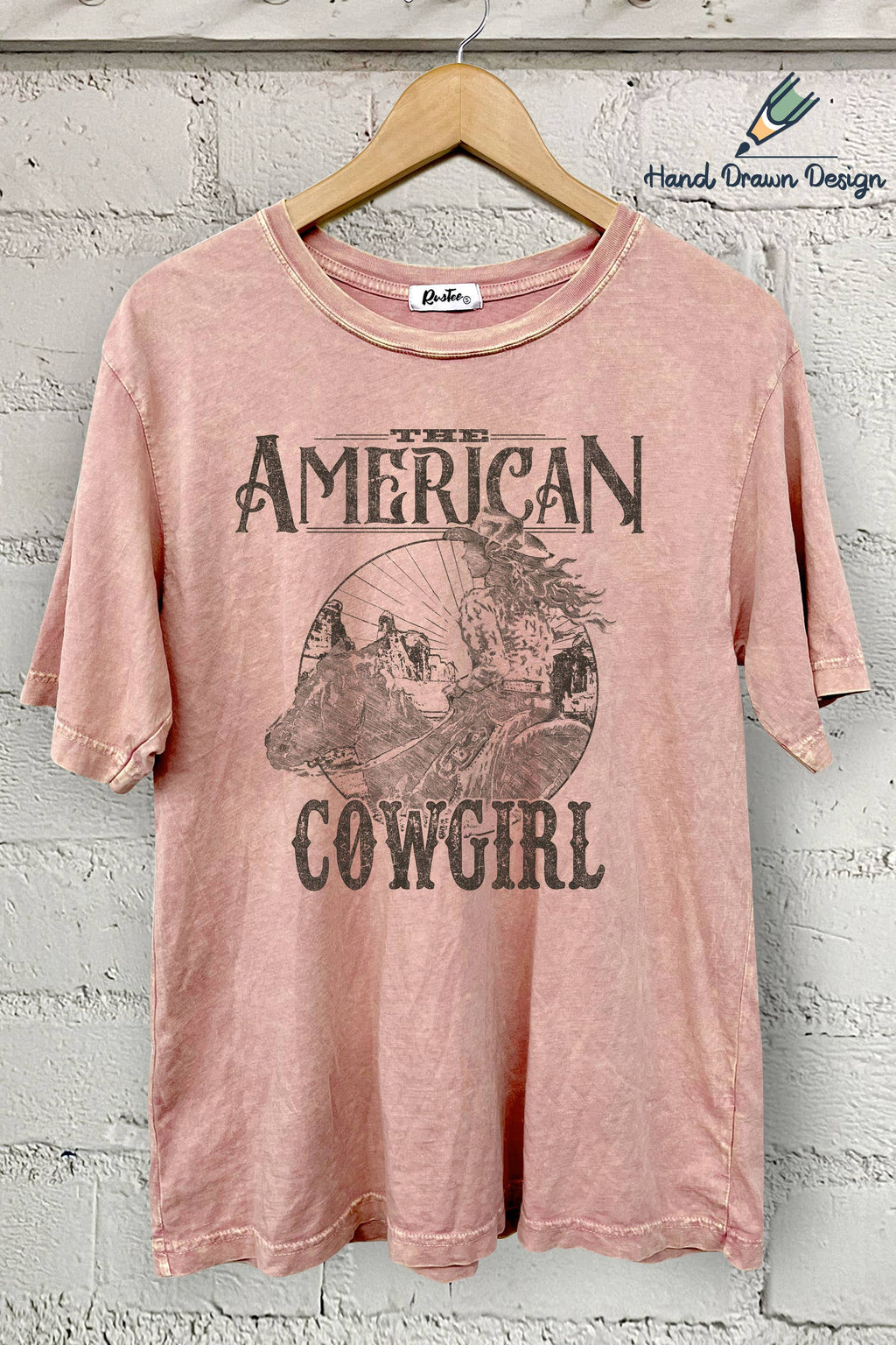 American Cowboy-Oversized Hand Drawn - Adult & Kids T-Shirts, Sweatshirts & Hoodies apparel design preview 1