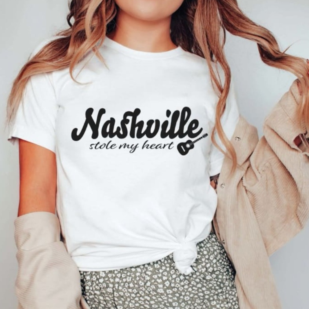 Nashville Stole My Heart Western Graphic - Adult & Kids T-Shirts, Sweatshirts & Hoodies apparel design preview 1
