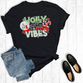 Christmas Holly Jolly Vibes Graphic - Adult & Kids T-Shirts, Sweatshirts & Hoodies apparel design preview 1