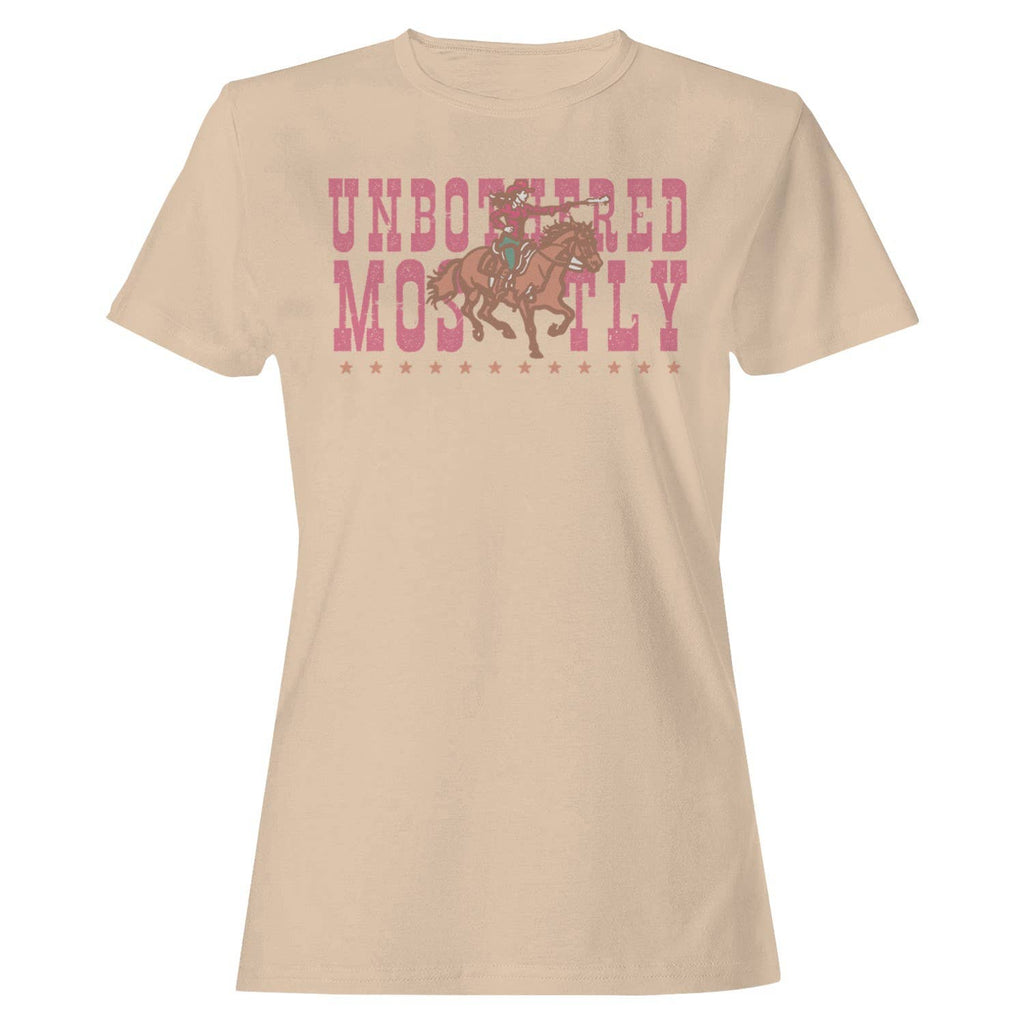 Unbothered Western Cowgirl Women's Natural - Adult & Kids T-Shirts, Sweatshirts & Hoodies apparel design preview 1