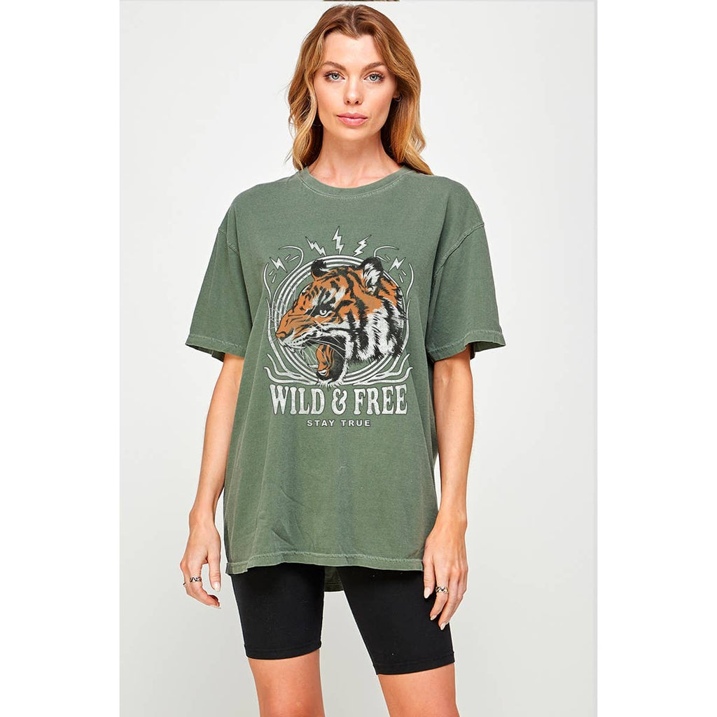 Tiger Vintage Graphic Oversized - Adult & Kids T-Shirts, Sweatshirts & Hoodies apparel design preview 1