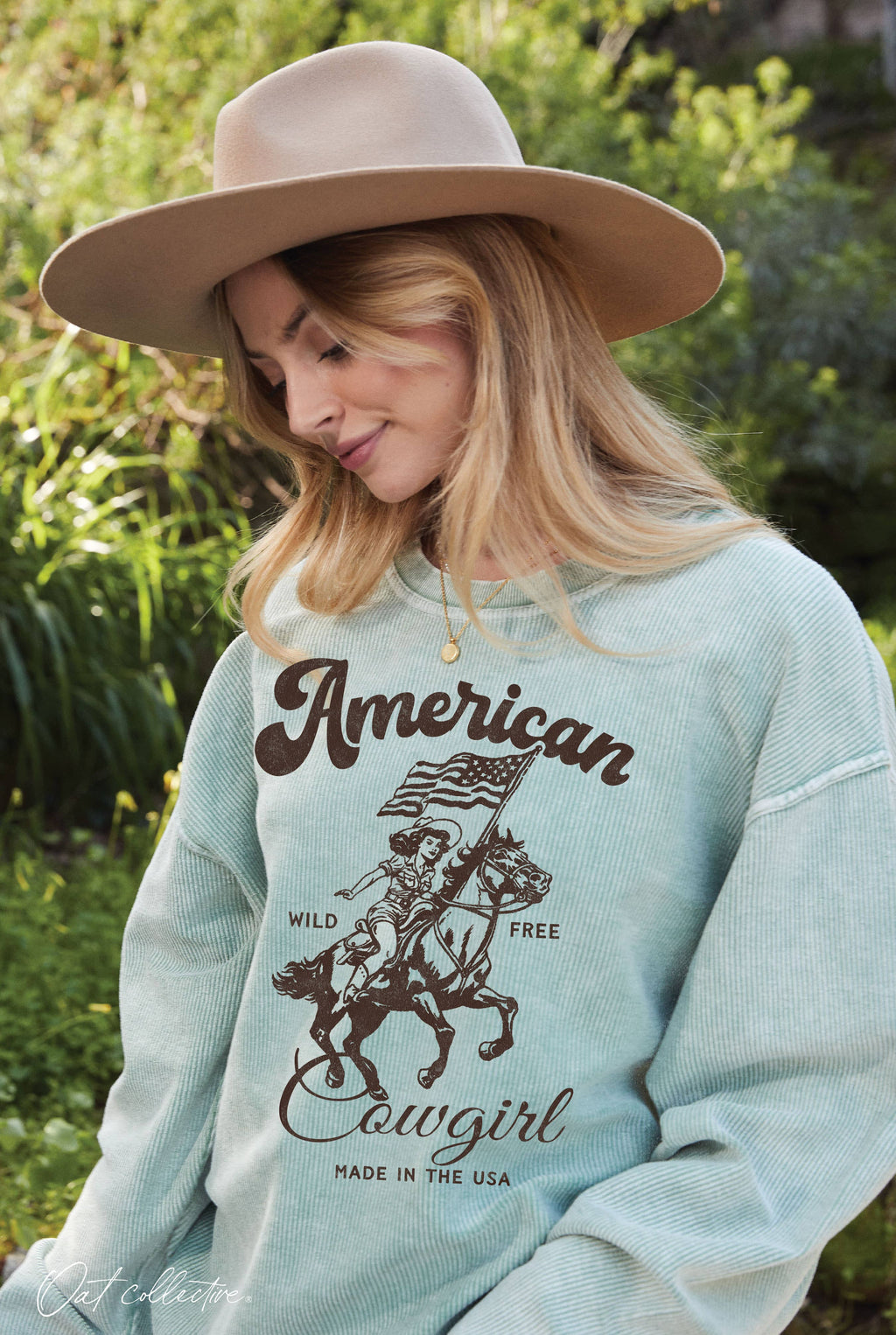 American Cowgirl Thermal Vintage - Adult & Kids T-Shirts, Sweatshirts & Hoodies apparel design preview 1