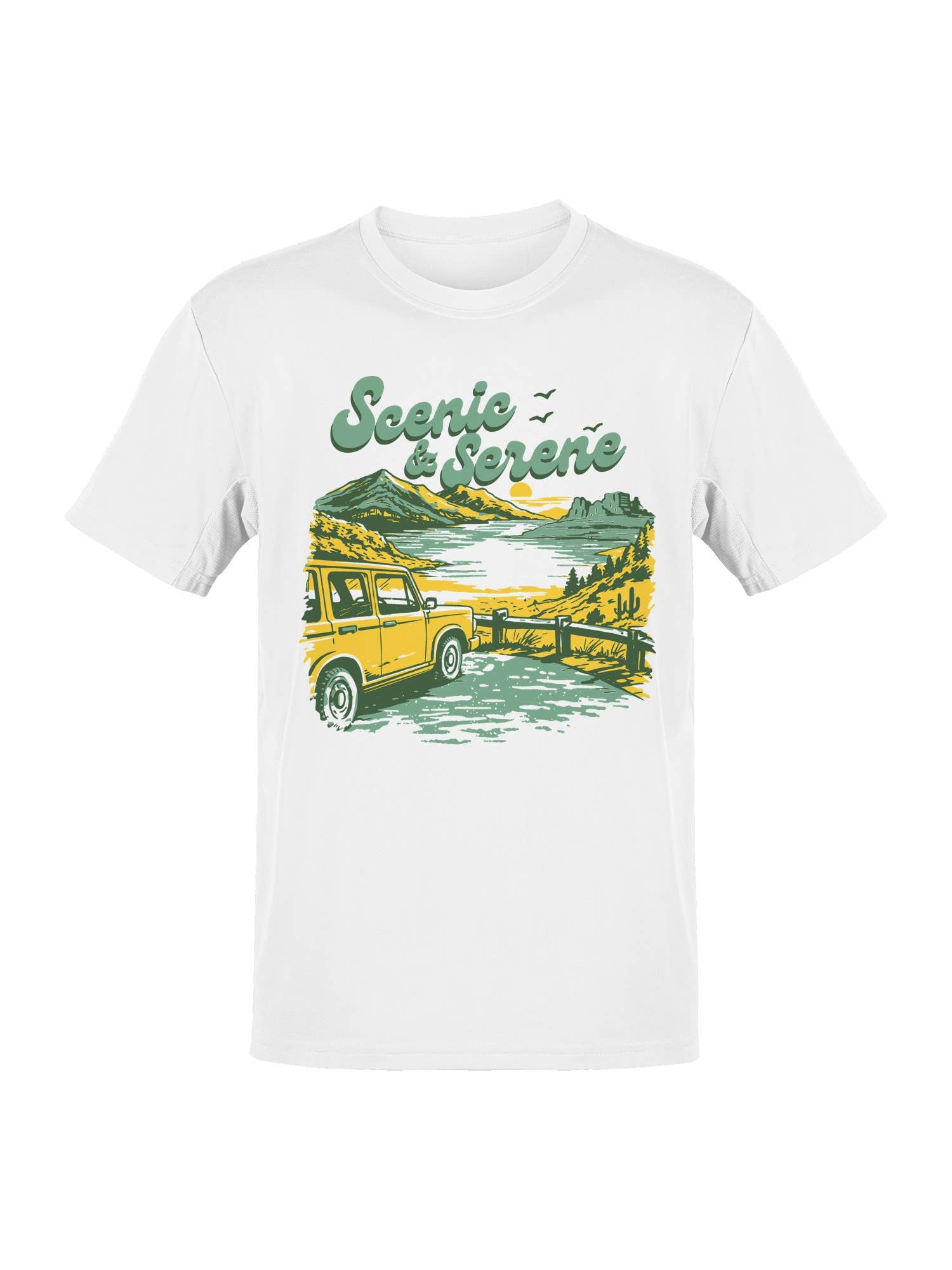Roadtrip USA Scenic Serene Mountain Escape Men's - Adult & Kids T-Shirts, Sweatshirts & Hoodies apparel design preview 1