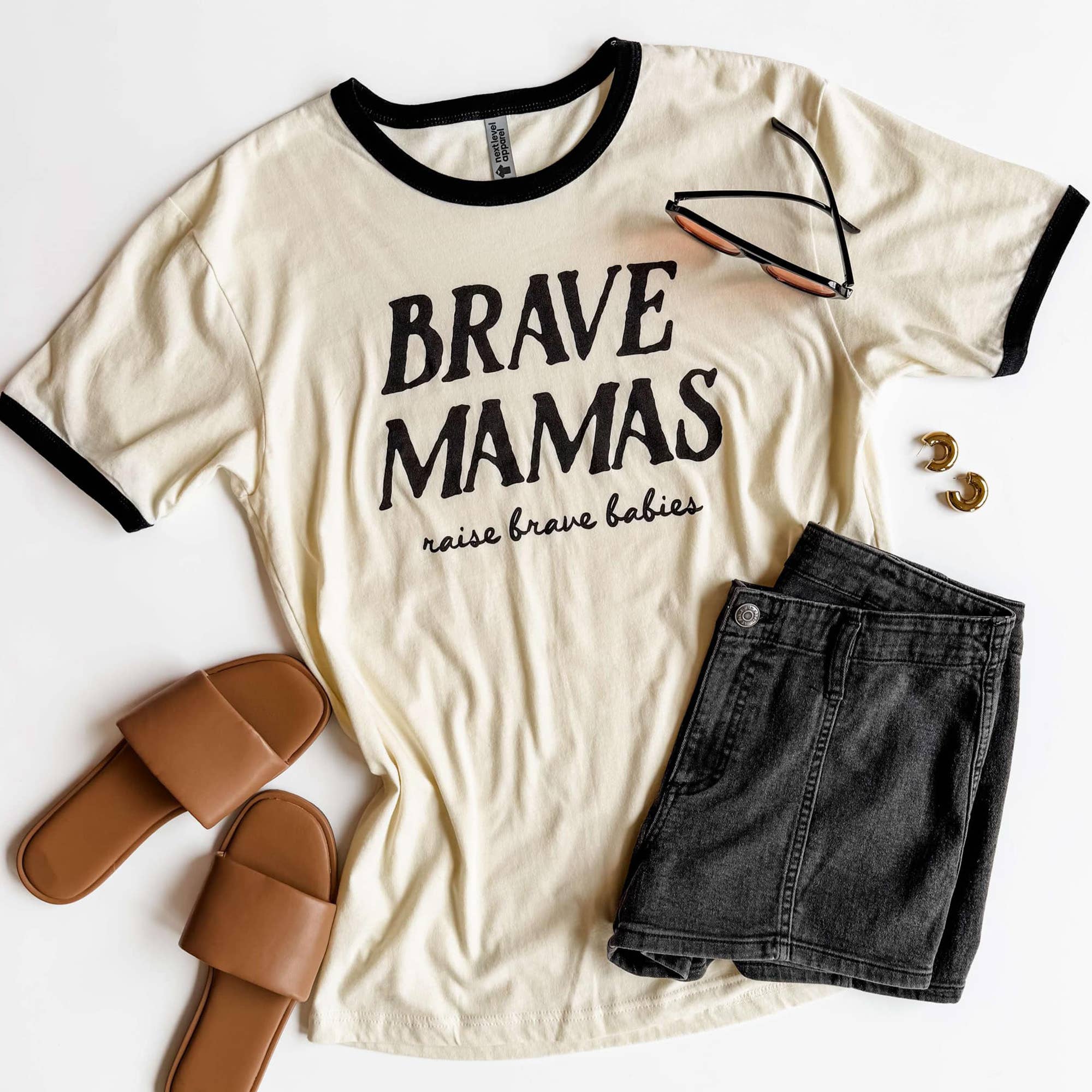 Brave Mamas Raise Babies Graphic Mother's Day - Adult & Kids T-Shirts, Sweatshirts & Hoodies apparel design preview 1